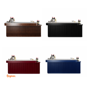 Barra de Bar Comercial Contemporánea Baron de 8x2 pies con Superficie de Piedra Premium para Hogar, Hotel y Espacios de Entretenimiento - Product Image 6