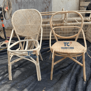 Silla de bastón tejido de mimbre de Colonia escandinava más vendida para sala de estar dormitorio comedor Hotel hecho Vietnam venta al por mayor disponible - Product Image 2