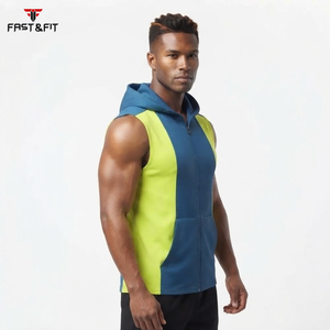 Cheap Price Men Summer <b>Hoodies</b> Slim Fit Men Pullover Workout <b>Sleeveless</b> Bodybuilding <b>Hoodies</b> for Gym - Product Image 3