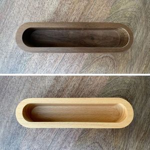 Natural Wooden Card Holder Office Table Business Card Display <b>Stand</b> Handmade Wood Visiting Card Storage Organizer - Product Image 6