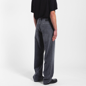 กางเกงยีนส์เดนิมไซส์ใหญ่สำหรับผู้ชาย ผ้าฝ้าย 100% ทรงหลวมแบบแบ็กกี้ สั่งตัดได้ ผ้าเซลเวจญี่ปุ่น ทรงตรง ผู้ผลิต OEM - Product Image 2