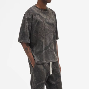 T-shirt Urbain Essentiel pour Homme – Léger, en Coton Tricoté Écologique, Col Rond, Manches Courtes, Coupe Décontractée Oversize, Style Simple et Moderne pour l'Été - Product Image 4