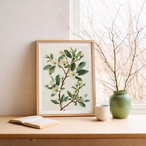 Cadre photo en bois fait main écologique, impression numérique couleur, style moderne/classique, forme rectangulaire, à poser au mur ou sur table - Product Image 2