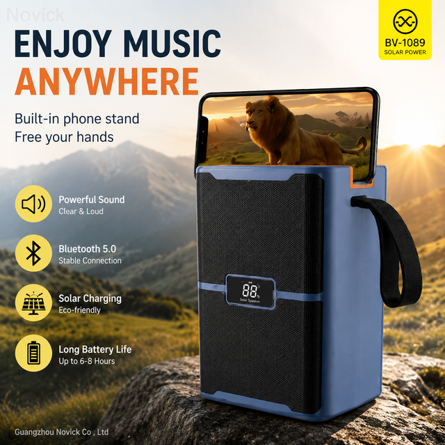 DV-1089 Solar Power Wireless Speaker 8W Heavy Bass Outdoor Camping Emergency Audio Player Radio Soundbox Bulk Wholesale Device