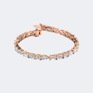 9.20CTW Mixed-Cut Prong-<b>Set</b> Diamond Line Bracelet - Product Image 5