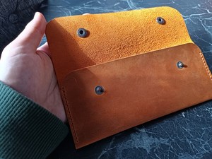 Compact Bulk Leather Wallet Portable Long Envelope Money Pouch Clutch <b>Folder</b> Elegant Coin Purse Tiny <b>Card</b> Holder for Cash - Product Image 3