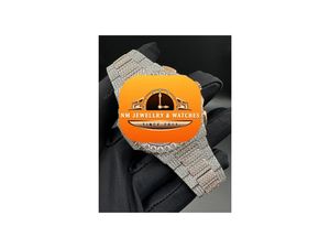 Reloj de Lujo Miyota Deportivo Retro con Diamantes, 42 mm, Acero Inoxidable, Analógico, de Cuarzo, para Hombre, Cristal, Botón de Presión, Cierre Oculto - Product Image 2