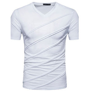 Camiseta con cuello en V para hombre, moderna, informal, de verano, a la moda, suave al tacto, ligera, cómoda para el día a día. - Product Image 5