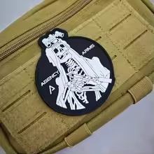 Personalized Logo Patch PVC Solid Rubber <b>Iron</b> <b>On</b> Patches back <b>velcro</b> hooks and loops custom shape - Product Image 5