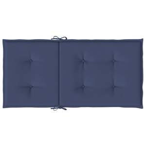 Juego de 4 Cojines para Silla de Exterior, Color Azul Marino, 100% Poliéster, Diseño de Respaldo Bajo - Product Image 6
