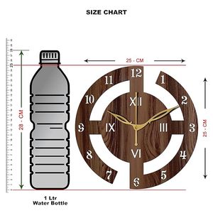 Natural Wooden <b>Clock</b> Budget Friendly Stylish <b>Wall</b> <b>Clock</b> for Living Room <b>Bedroom</b> Office Natural Wooden <b>Wall</b> <b>Clock</b> - Product Image 3