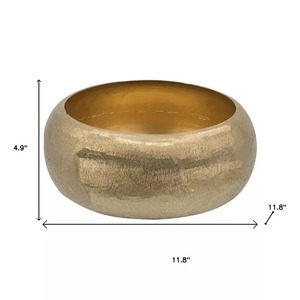 Timeless Form Handmade High Quality Aluminum Tabletop <b>Vase</b> <b>Gold</b> Finish Modern Design Decorative Bowl for Housewarming Wedding - Product Image 5