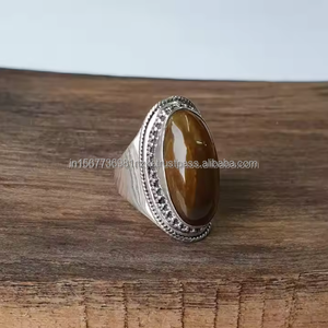 Bague oeil de tigre en argent sterling 925 faite à la main de haute qualité pour femmes pour fiançailles ou cadeaux d'anniversaire - Product Image 5