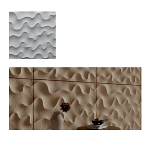 Panneau mural 3D ondulé moderne, panneau mural décoratif texturé en relief pour mur d'accentuation intérieur et décoration commerciale - Product Image 1