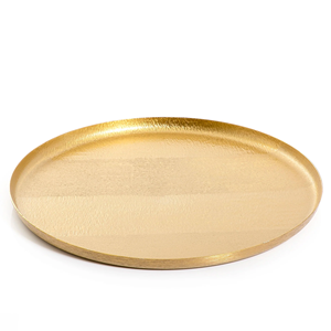 Plateau de service décoratif en aluminium pour événements spéciaux et célébrations, rehaussant la table avec une touche métallique élégante. - Product Image 2