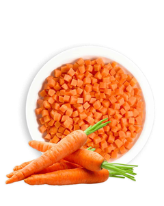 CAROTTE CONGELÉE EN DÉS ÉTIQUETTE PROPRE LÉGUME NATUREL RICHE EN VITAMINE A POUR LE SOUTIEN DU SYSTÈME IMMUNITAIRE - Product Image 1