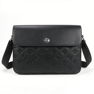 Designer Men's Black Crossbody Bag Fashionable Trendy PU Material Waterproof High Quality Men's Chest Bag Support Custom Logo - Product Image 6