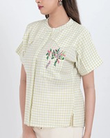 Chemisier A-line d'été pour femme, le plus vendu, en coton tissé à la main, col en V, sans manches, lavable, écologique, respirant et léger