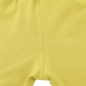 Conjunto Deportivo de Algodón Amarillo para Bebés Niños, Cuello Redondo, Manga Larga, Color Sólido, Estilo Casual para Otoño, Pantalones Largos, Corte Regular - Product Image 4