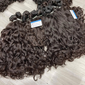 Produit de premier choix : Extensions de cheveux naturels ondulés 100 % bruts vietnamiens, tissages de luxe à double trame, disponibles à l'expédition - Product Image 2