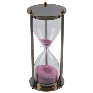 Minuterie de sable nautique de décoration de maison, conception de finition moderne avec Gadgets nautiques pour décoration de Table de bureau, sablier combiné en verre métallique - Product Image 4