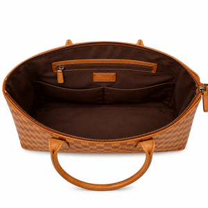 Sac fourre-tout en cuir de qualité supérieure, fait main, avec motif floral en relief, grande capacité, sac de voyage et de travail tendance - Product Image 5