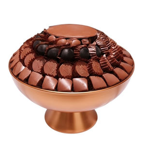 Elegante Tazón de Metal con Acabado de Cobre Grabado, Decorativo para Dulces, Chocolates, Bodas o Decoración del Hogar - Product Image 5