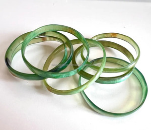 Conjunto de brazaletes de color verde oscuro, pulseras a juego de calidad superior, venta al por mayor, conjunto de brazaletes de cuerno de búfalo de Falak World Export - Product Image 3