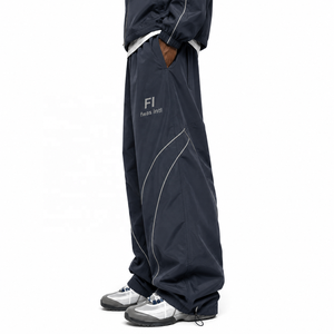 Custom <b>Polyester</b> Blank Oversized Reflective men's pants Waterproof Windproof Track Pants Lightweight Nylon <b>Jogger</b> Sweatpants - Product Image 4
