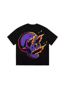 เสื้อยืดคอกว้างผู้ชาย คุณภาพสูง ผลิตตามสั่ง OEM MOQ ต่ำ น้ำหนัก 180gsm ผ้าถัก 100% คอตตอน แบรนด์สั่งทำได้ ไซส์ใหญ่พิเศษ ทรงโอเวอร์ไซส์ ผ้าไม่ยับ ระบายอากาศได้ดี - Product Image 3