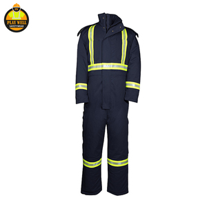 Overol de Trabajo de Seguridad Personalizado 100% Algodón para Hombre, Manga Larga, Alta Visibilidad, Reflectante - Product Image 3