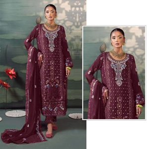 Traje pakistaní de alta calidad con bordado de lentejuelas y trabajo de cristal Khatli, traje Salwar para boda - Product Image 1