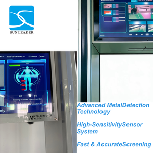 Portique de détection de métaux avancé avec 8 Go de stockage, double écran LCD HD de 29 pouces pour capture en temps réel et détection multi-zones pour aéroports et frontières - Product Image 3