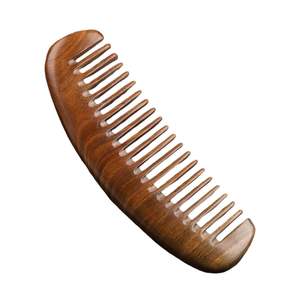 Peine para el Cabello de Madera de Neem Natural Hecho a Mano, Antiestático, para el Cuidado Diario del Cabello, Desenredante, Hecho de Bambú - Product Image 6