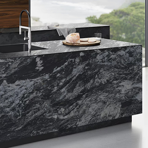 Black <b>Marble</b> Porcelain Tile <b>Large</b> Slab Full Body Glossy Finish Premium Quality Floor Covering At Good Price - Product Image 4
