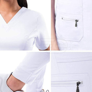 Tenues médicales confortables pour hommes, en coton tricoté extensible et respirant, pour hôpitaux, cliniques et infirmières, usage quotidien - Product Image 6