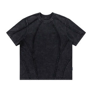 เสื้อยืดแขนยาวสำหรับผู้ชายผ้าคอตตอนผ้าแอซิดแขนยาวทรงบ็อกซี่ขนาดใหญ่ - Product Image 1