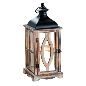 Farol de Madera Rústico Clásico Ecológico de Tamaño Personalizado, Portavelas de Cristal para Chimenea, para Exteriores - Product Image 4