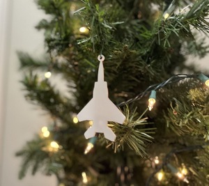 Elegante Adorno Navideño de Cuerno Natural en Forma de Cohete, Decoración Festiva Colgante para Árbol - Product Image 1