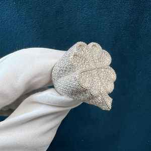 Anillo de Moissanita con Forma de Flor, Diseño Iced Out, Plata de Ley 925 Original, Joyería Fina Hip Hop, Regalo para Amigos - Product Image 2