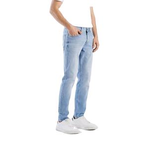 Custom Men's Mid Waist Casual Vintage Denim Pants High Quality Solid Pattern <b>Trousers</b> Drawstring Closure Eco-Friendly Knitted - Product Image 6