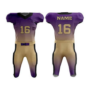 OEM Custom design Gradient Color Sublimated Football Uniform 100% Mesh Fabric V-Neck Short Sleeve Football Jersey <b>Pants</b> Sets - Product Image 1
