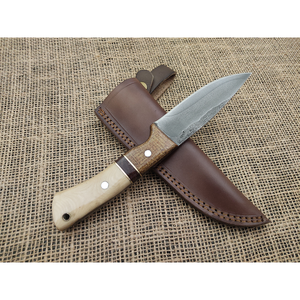 1095 Steel Hunting Knife Outdoor Camping Hiking Multipurpose Utility <b>Tool</b> Hunting Knife With <b>Leather</b> Sheath - Product Image 5