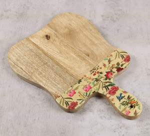 Planche à découper en bois d'acacia avec poignée en bois, planche à découper écologique, épaisseur 2,0 cm, passe au lave-vaisselle, plateau de cuisine - Product Image 2