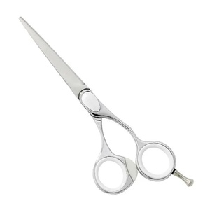 Ciseaux de coiffure professionnels durables en acier inoxydable, lame tranchante, pour droitiers, manche long en céramique, usage en salon, couleur rose - Product Image 3