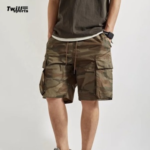 Shorts de basket-ball pour hommes TWILL SPORTS HIGH STREET, imprimé camouflage, polyester/coton, maille respirante, séchage rapide, athlétique, gym, entraînement, course à pied - Product Image 3