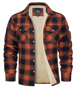 Garment Manufacturer Mens Plaid <b>Wool</b>/Acrylic Flannel <b>Shirt</b> Jacket Quilted Lined Autumn Breathable Eco-Friendly Anti-Wrinkle - Product Image 6