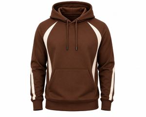 Men's Hooded Fleece Sweatshirt <b>Raglan</b> Sleeve Solid Color Breathable Quick Dry Casual Winter Wear Pocket Loose Fit 100% Cotton - Product Image 2