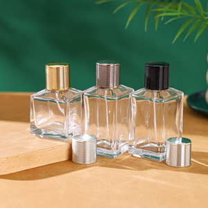 Transparent Perfume Cosmetics Press Pump Sprayer Flat Glass Sample Separate Bottles with <b>Reed</b> <b>Diffuser</b> - Product Image 6
