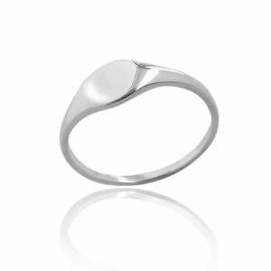 Bague signet ovale en argent sterling 925, minimaliste, gravable, populaire, pour le quotidien, personnalisable, pour le petit doigt, vente en gros - Product Image 2